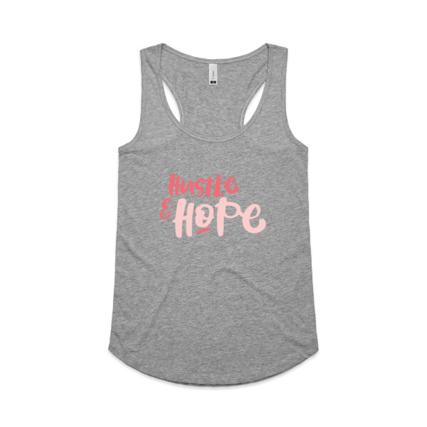 Hustle & Hope - Womens Yes Racerback Singlet Thumbnail