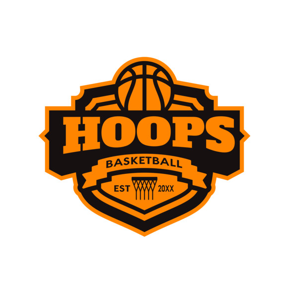 Hoops Basketball logo template 04 Thumbnail